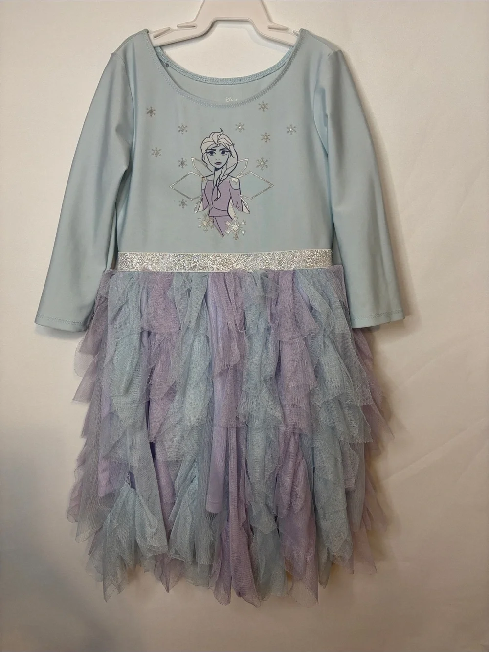 Disney Light Blue & Lavender Elsa Tulle Layered Dress